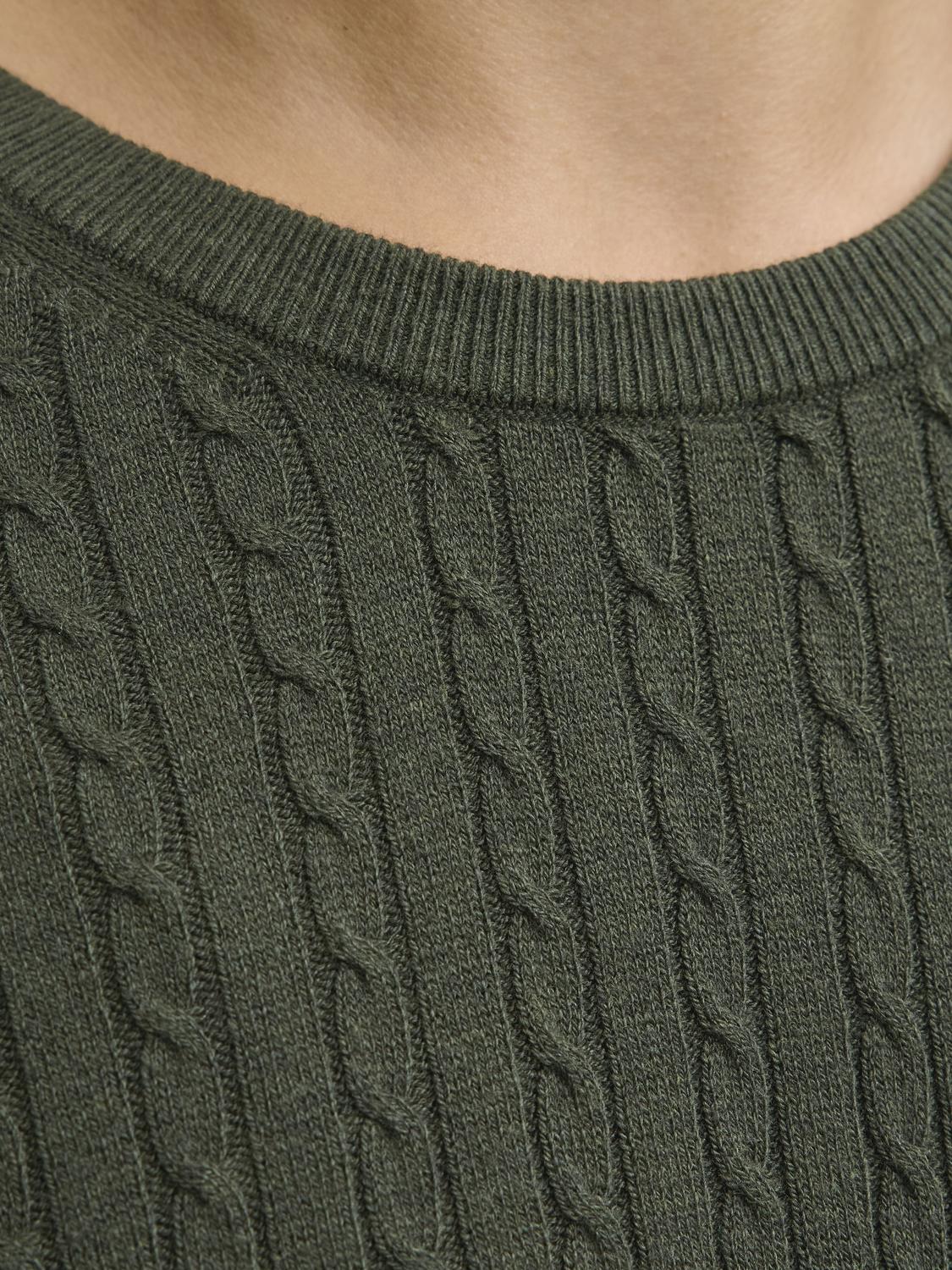 JJEEMIL CABLE KNIT CREW NECK